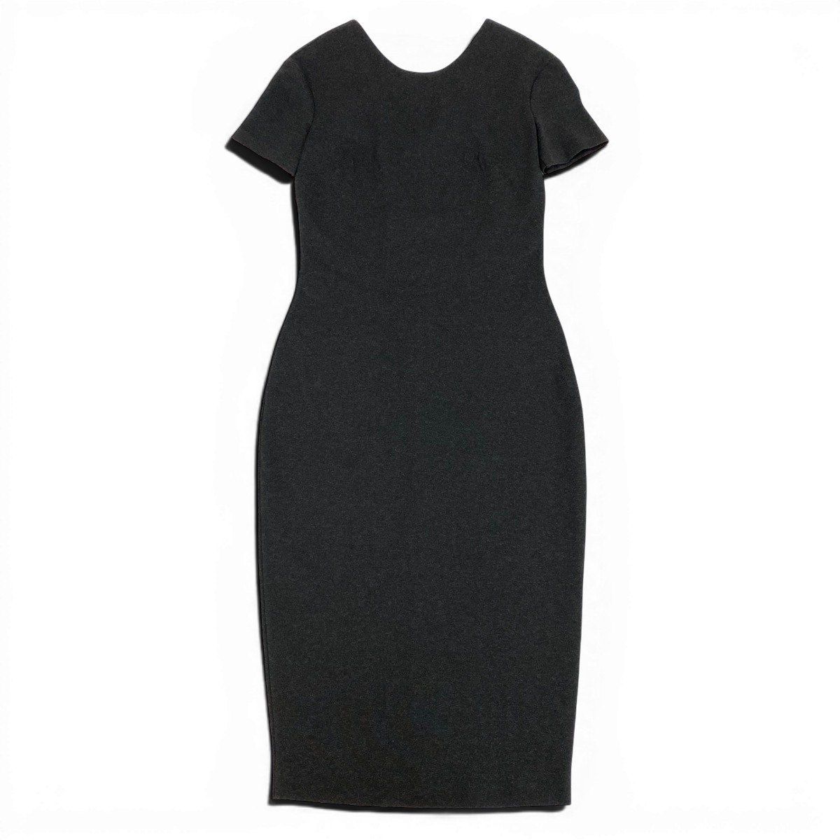 g13 【極美品】ALEXANDER McQUEEN ストレッチドレス ロングドレスワンピース Sサイズ ダークグレー レディース 女性用k02i 16,500円