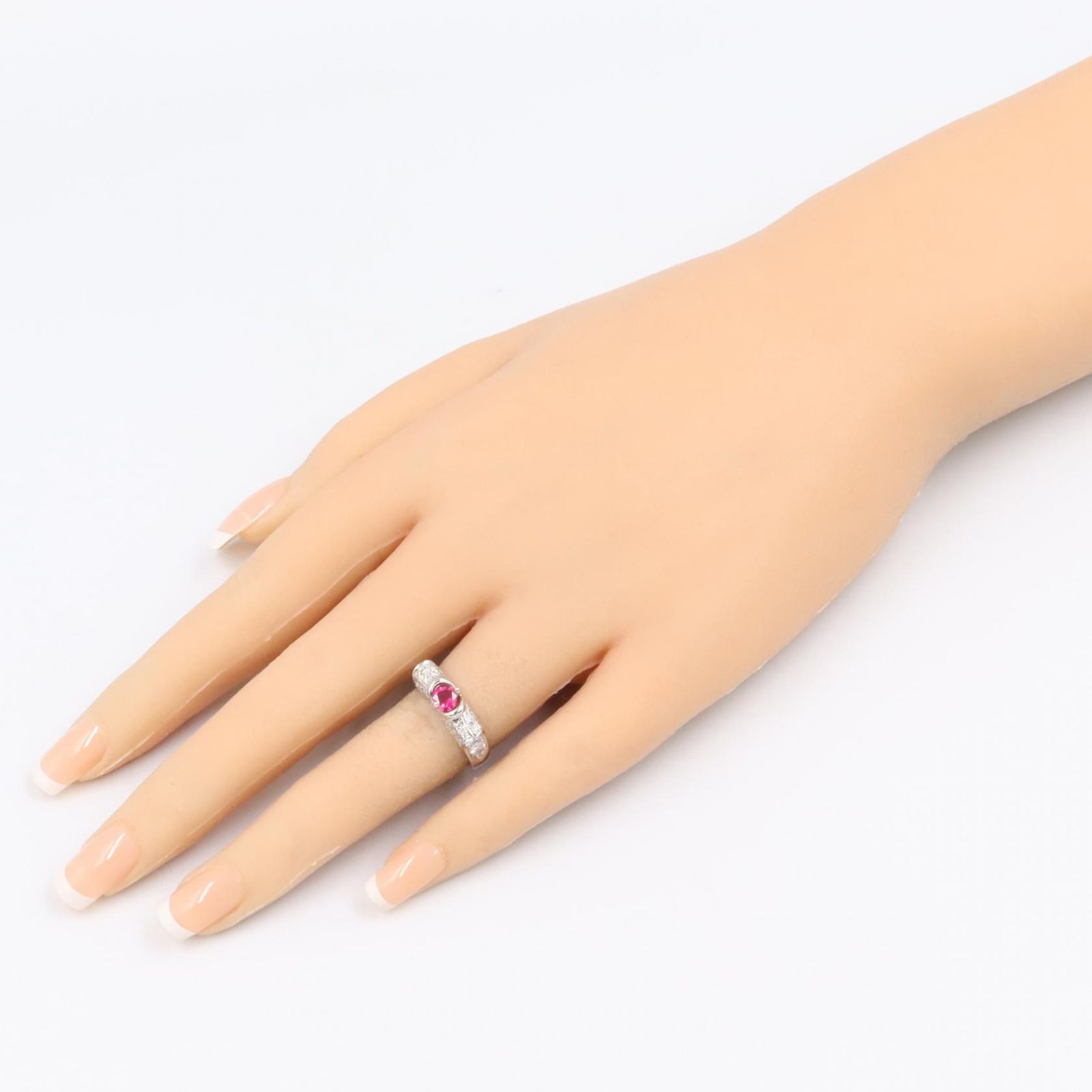 ジュエリー JEWELRY リング・指輪 サファイア ダイヤモンド リング ｻﾌｧｲｱ 7.5g #9 Pt900プラチナ ダイヤモンド リング レディース Used A