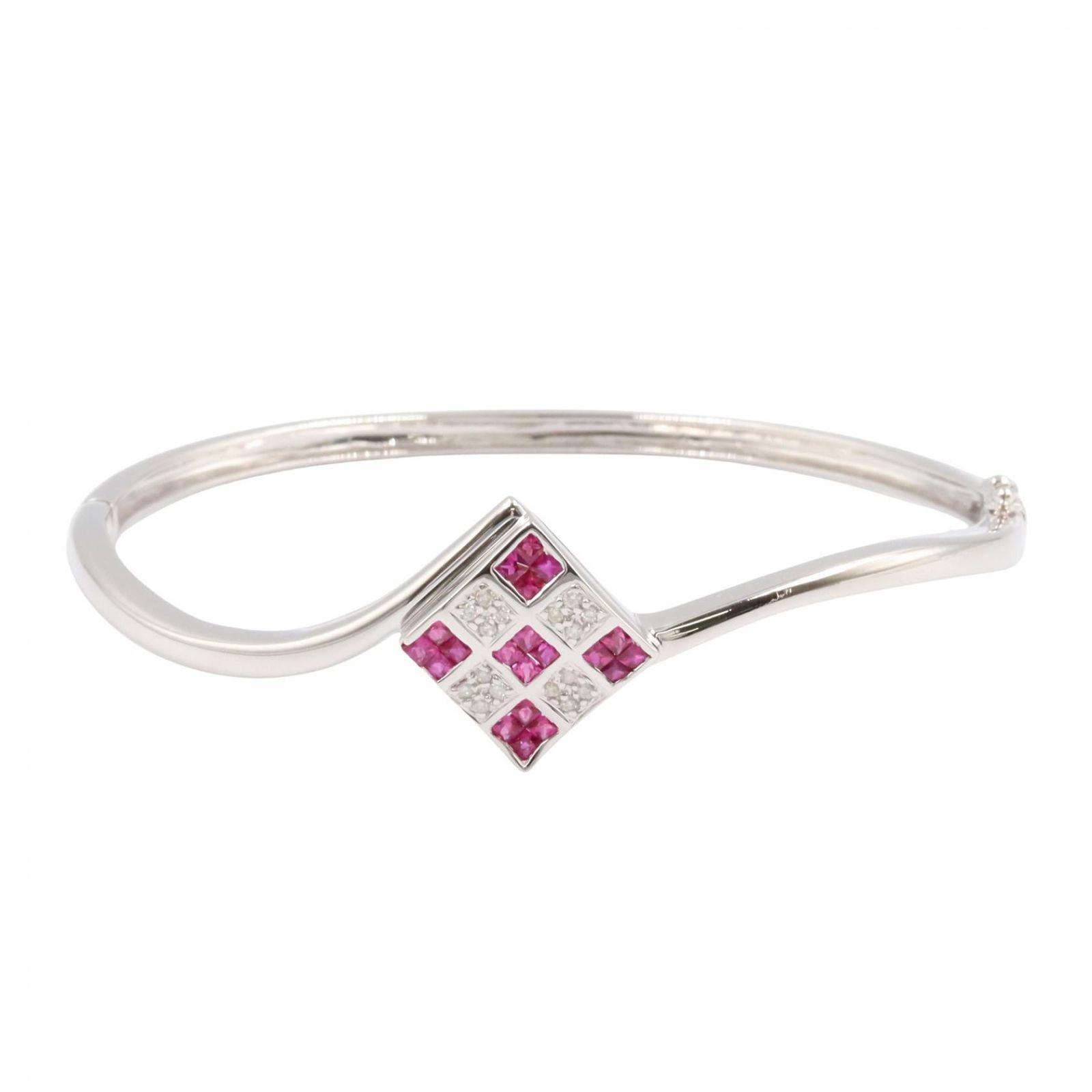 ジュエリー JEWELRY ブレスレット ルビー ダイヤモンド ブレスレット ﾙﾋﾞｰ 13.9g 腕回17cm K18WG（ホワイトゴールド） ダイヤモンド ブレスレット レディース