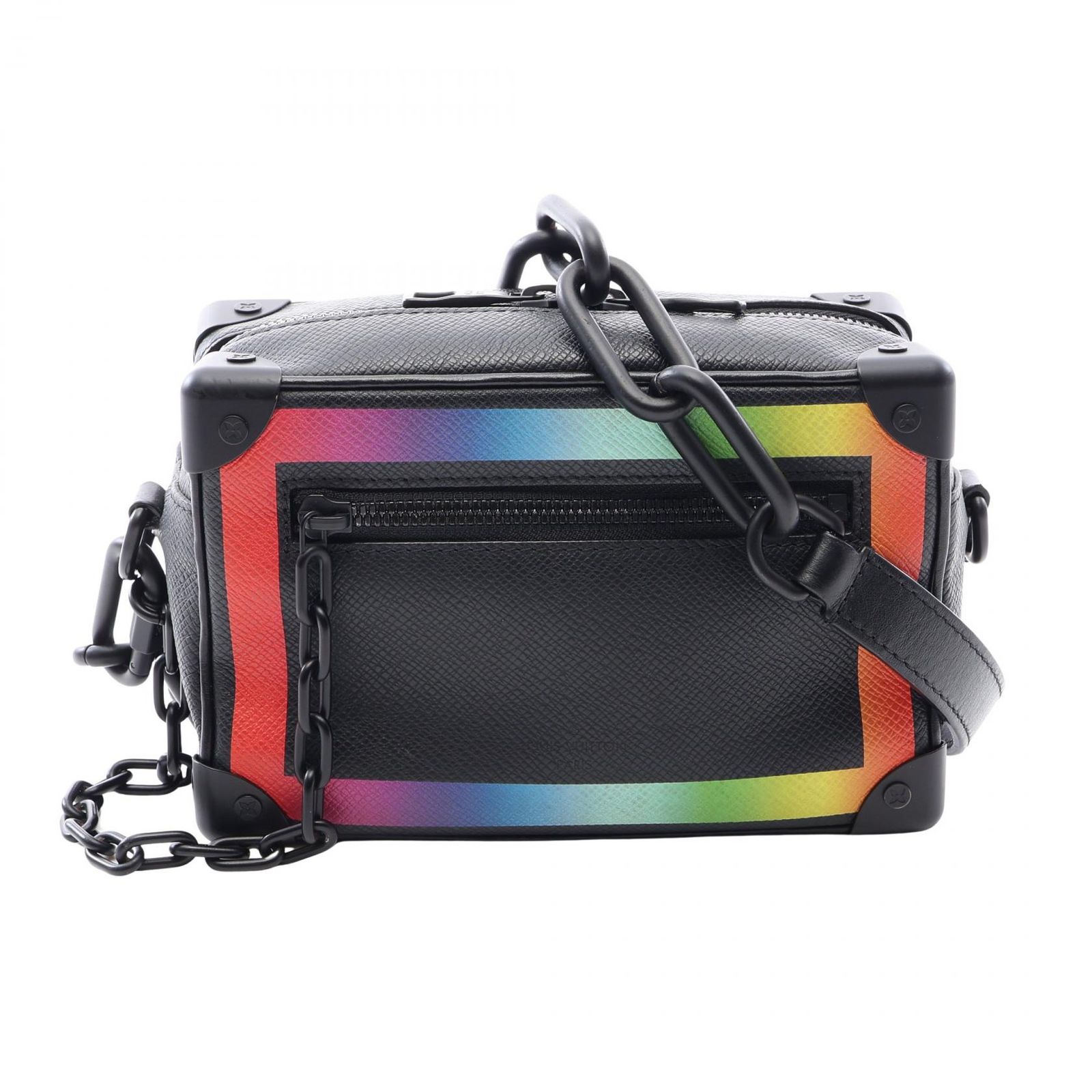 ルイ・ヴィトン LOUIS VUITTON ショルダーバッグ ミニ ソフトトランク タイガ レインボー M30351 ノワール/レインボー レザー ミニ・ソフトトランク メンズ Used A
