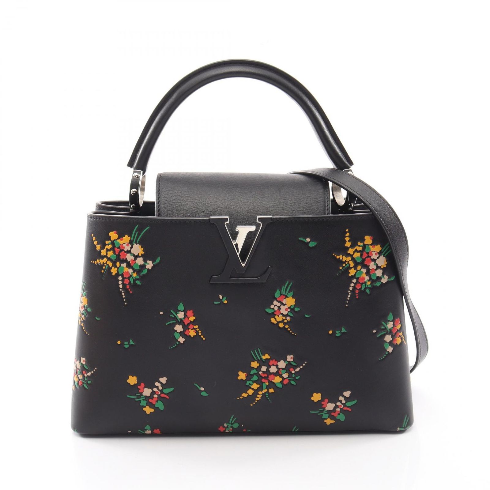 ルイ・ヴィトン LOUIS VUITTON ハンドバッグ カプシーヌPM Blossom 2WAY ノワール/マルチ レザー カプシーヌPM Blossom レディース Used A