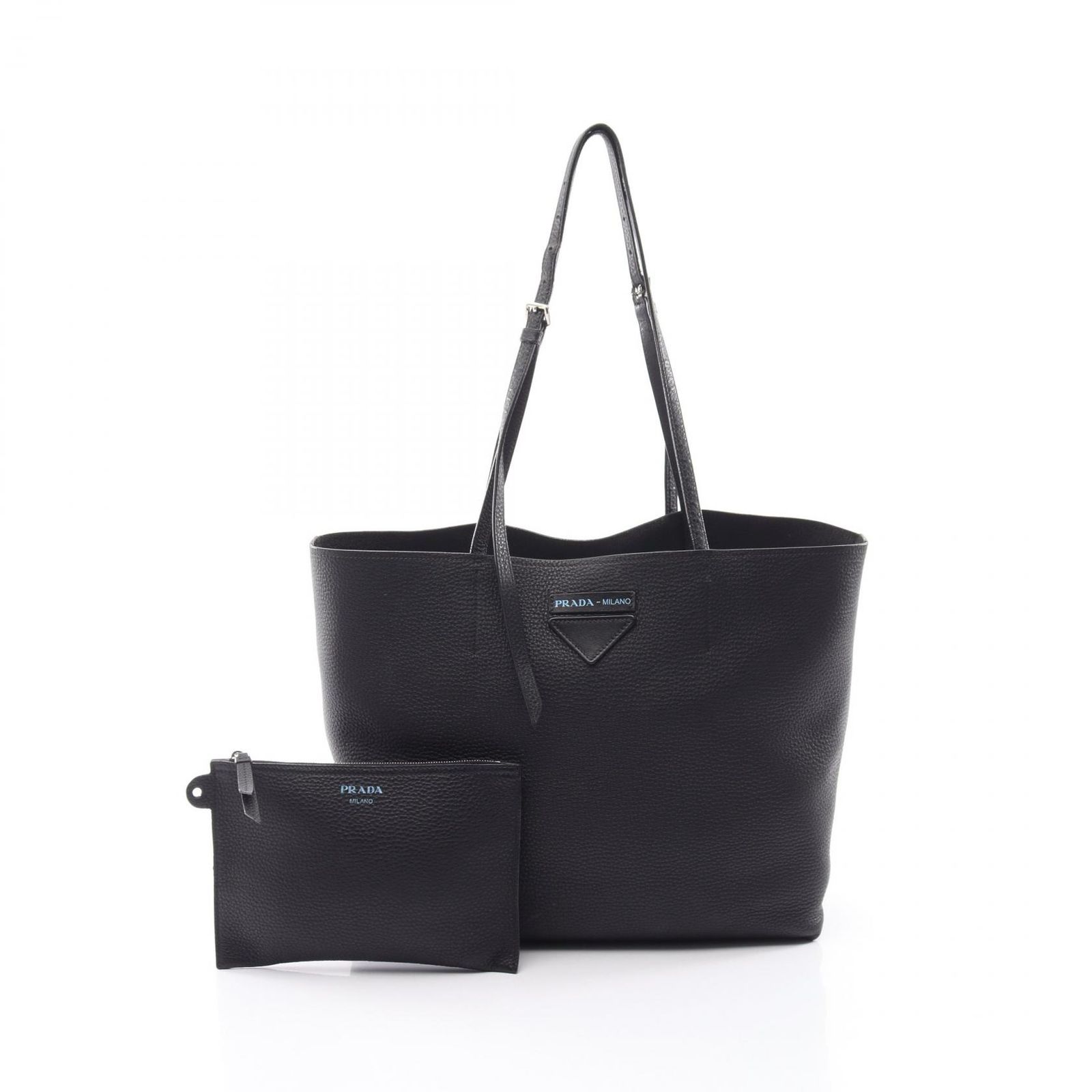 プラダ PRADA トートバッグ ブラック レザー トートバッグ レディース Used B