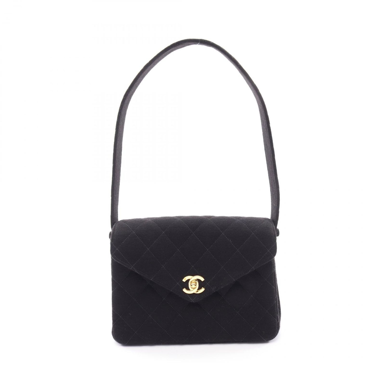 シャネル CHANEL ショルダーバッグ マトラッセ ブラック コットン マトラッセ ショルダーバッグ レディース Used A