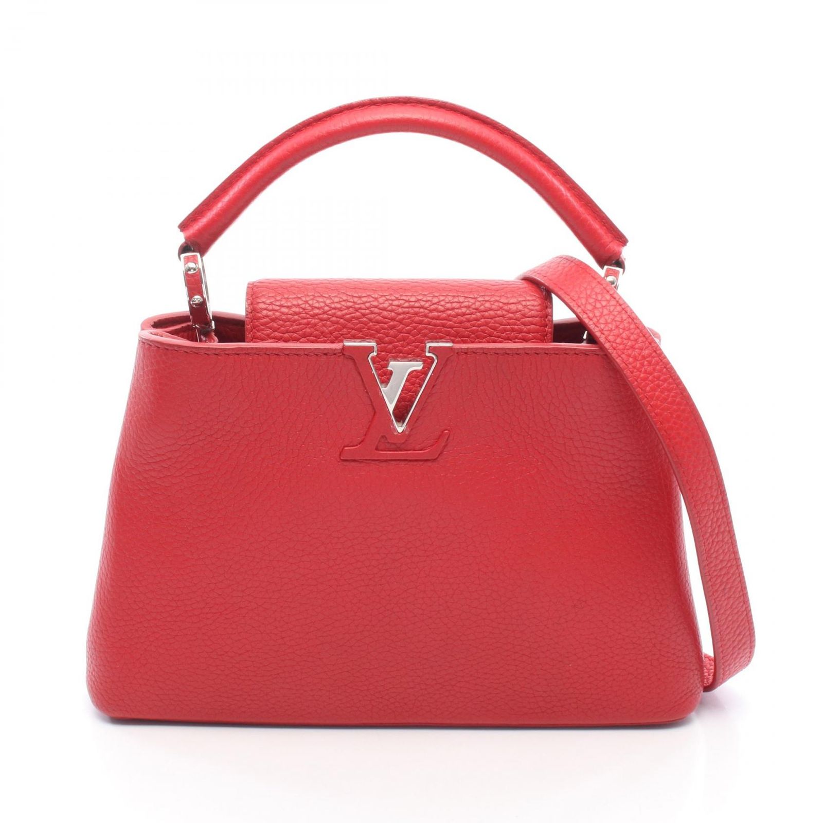 ルイ・ヴィトン LOUIS VUITTON ハンドバッグ カプシーヌBB ルビー 2WAY M94754 ルビー レザー カプシーヌBB レディース Used A