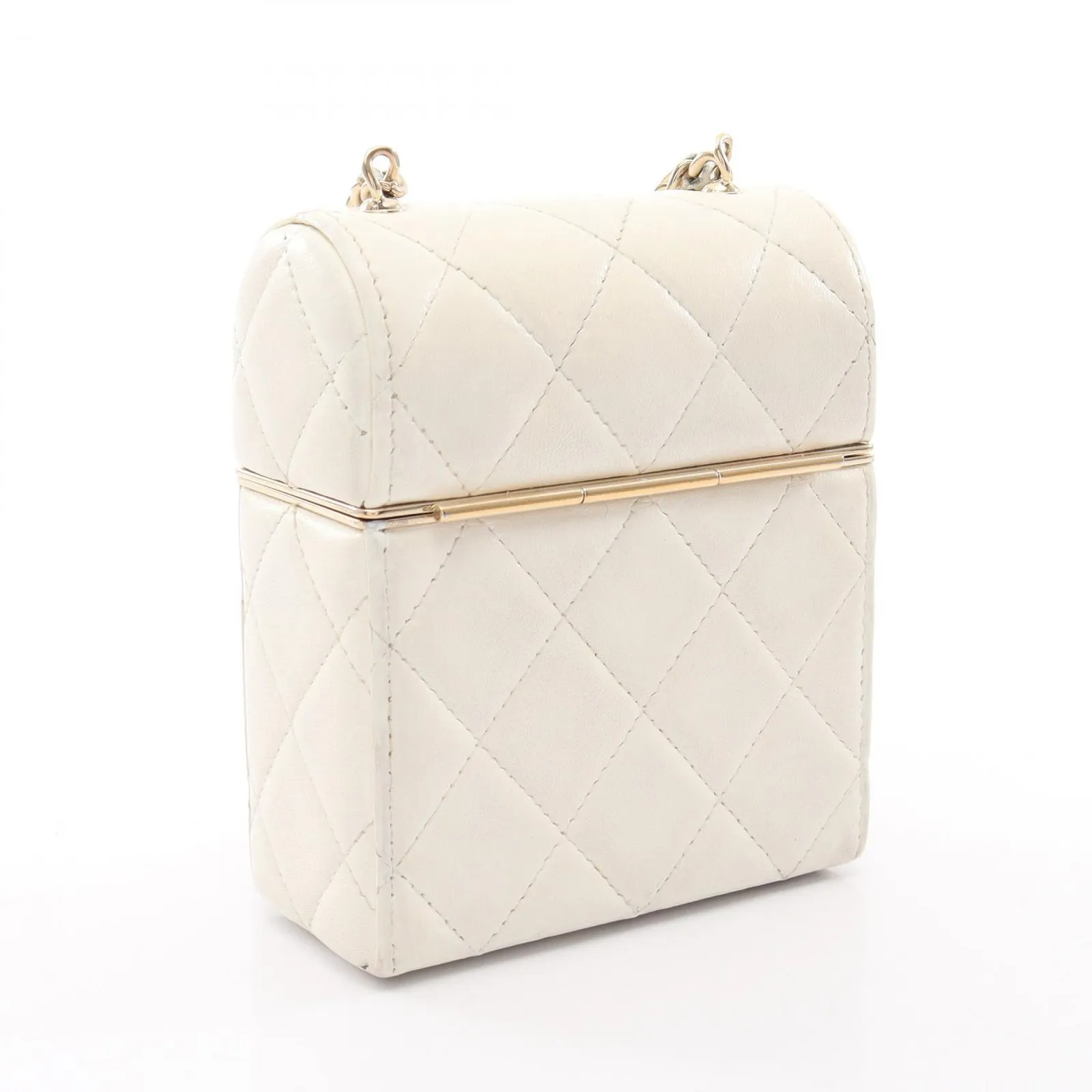 シャネル CHANEL ショルダーバッグ マトラッセ ミニ ホワイト