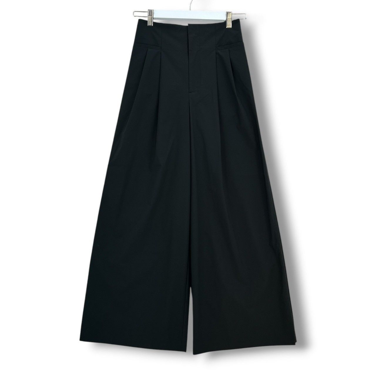 新品 未使用 タグ付き UNITED ARROWS ユナイテッドアローズ イージーワイドパンツ はっ水 紺 UVカット 防シワ ウォッシャブル ウエストゴム 黒 ブラック 38 レディース 春 夏 ゴーゴー古着マルイ草加店 18 No.久2567
