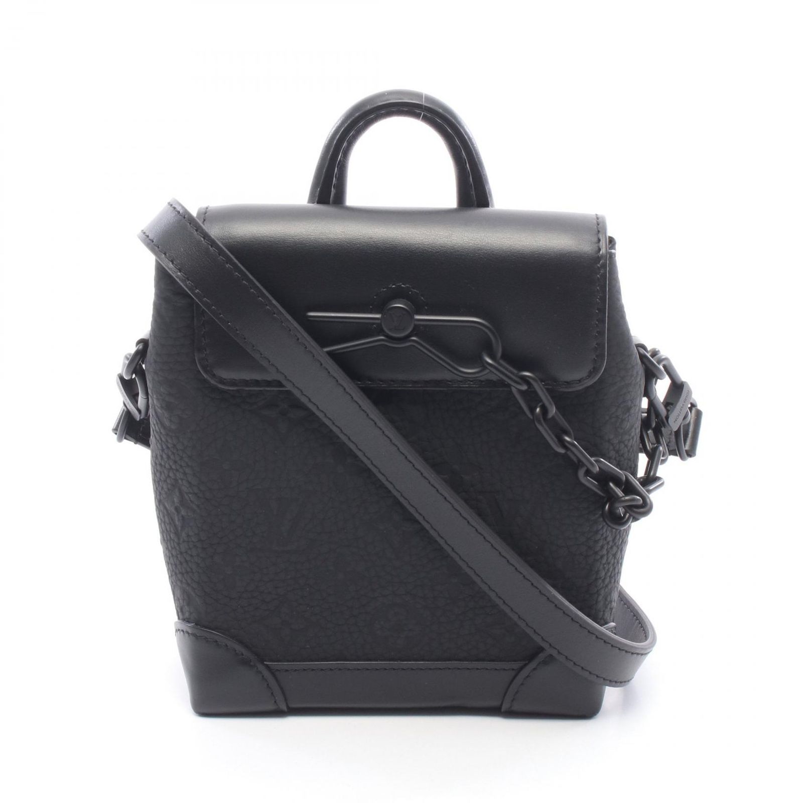 ルイ・ヴィトン LOUIS VUITTON ショルダーバッグ ナノ スチーマー モノグラムトリヨン ノワール M82772 ノワール レザー ナノ・スチーマー メンズ Used A