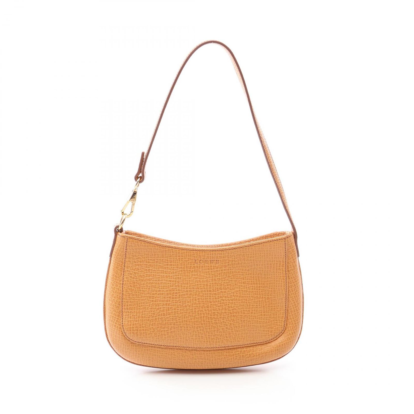 ロエベ LOEWE ハンドバッグ ロゴ ミニ キャメル レザー ミニ