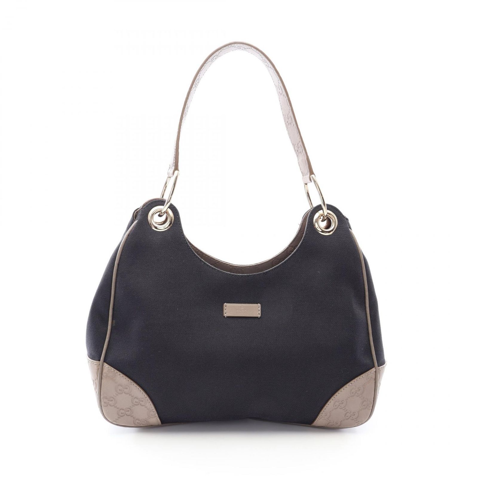 グッチ GUCCI ショルダーバッグ グッチシマ 257265 ブラック/グレージュ キャンバス レザー グッチシマ ショルダーバッグ レディース Used B 44,880円