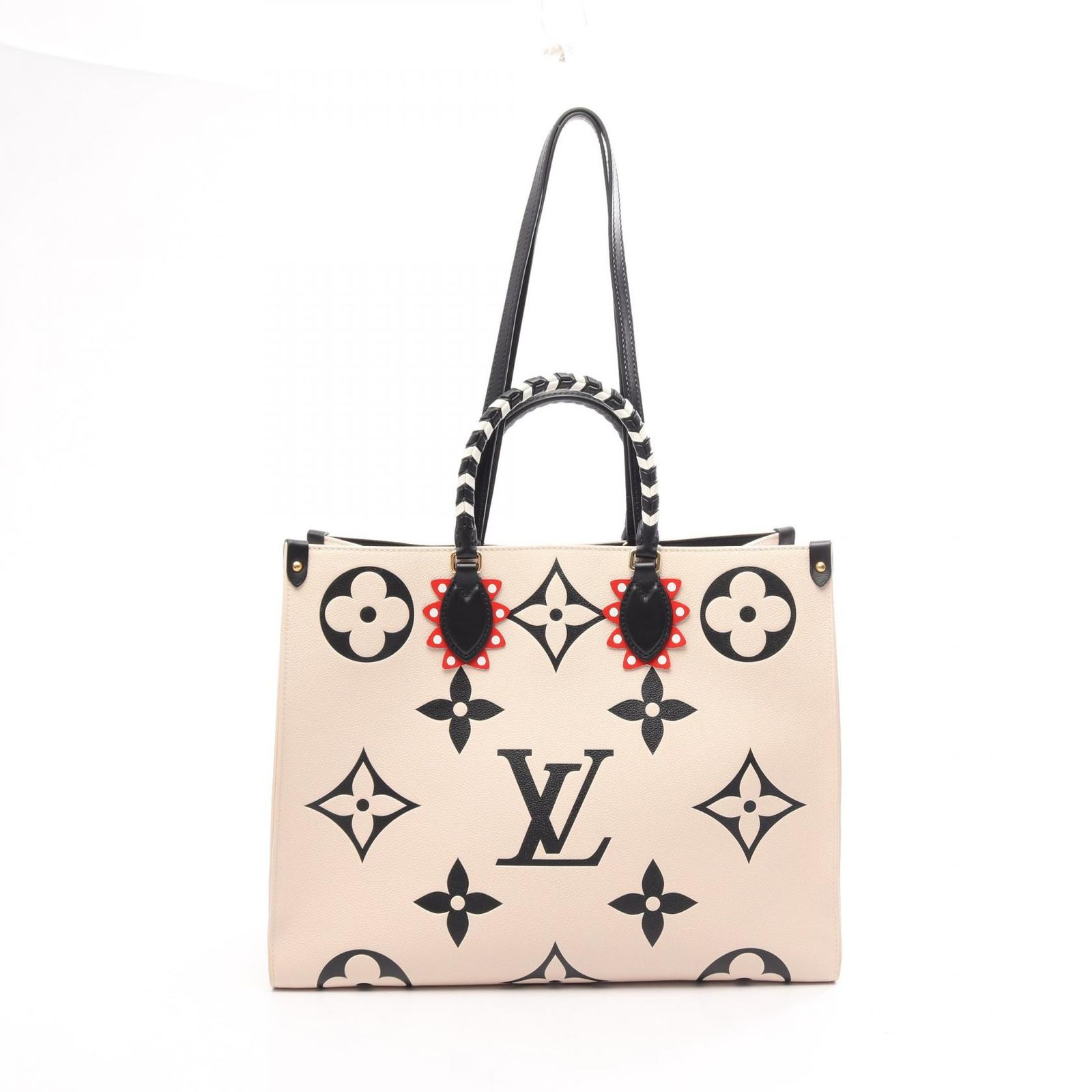 ルイ・ヴィトン LOUIS VUITTON ショルダーバッグ オンザゴーGM LVクラフティ 2WAY M45372 クレーム/ブラック レザー オンザゴーGM レディース Used B