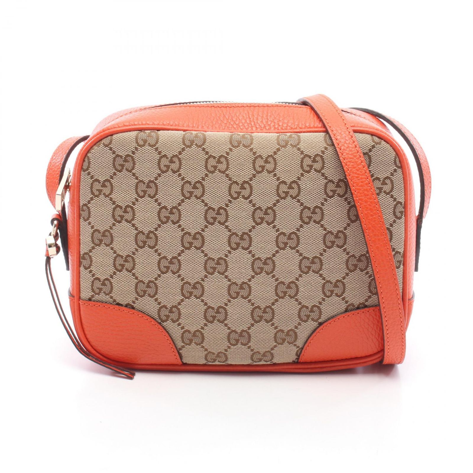 グッチ GUCCI ショルダーバッグ ブリー GGキャンバス 449413 ベージュ/オレンジ キャンバス レザー ショルダーバッグ レディース Used A