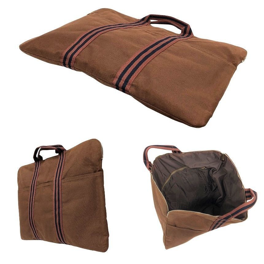 HERMES エルメス フールトゥ ポルトドキュマン ビジネスバッグ ブラウン 美品 aq13102