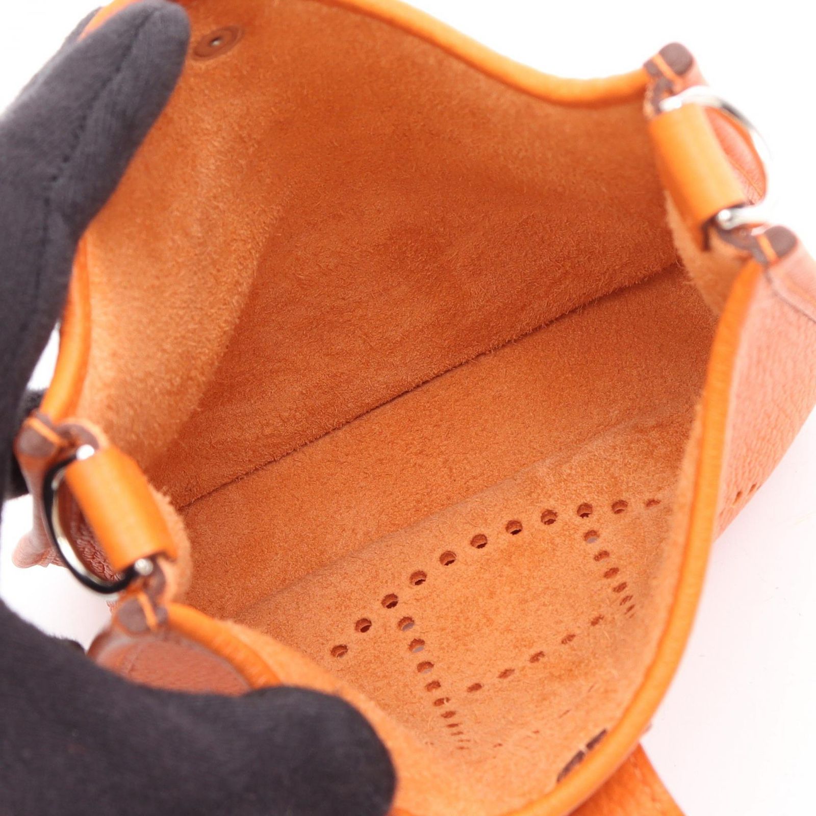 エルメス HERMES ショルダーバッグ エヴリンTPM アマゾン オレンジ 