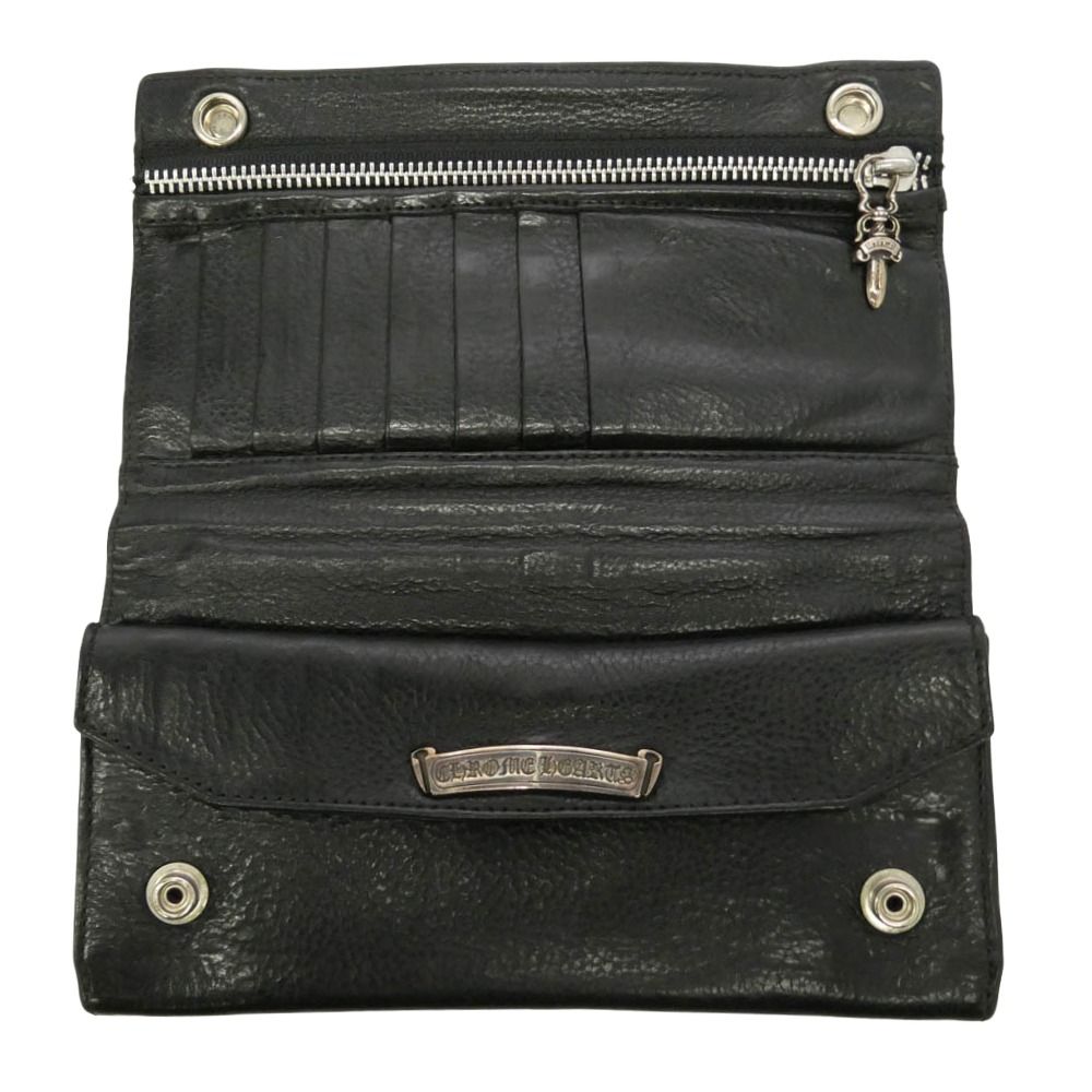CHROME HEARTS クロムハーツ（原本有） GREASY LONG LEATHER WALLET