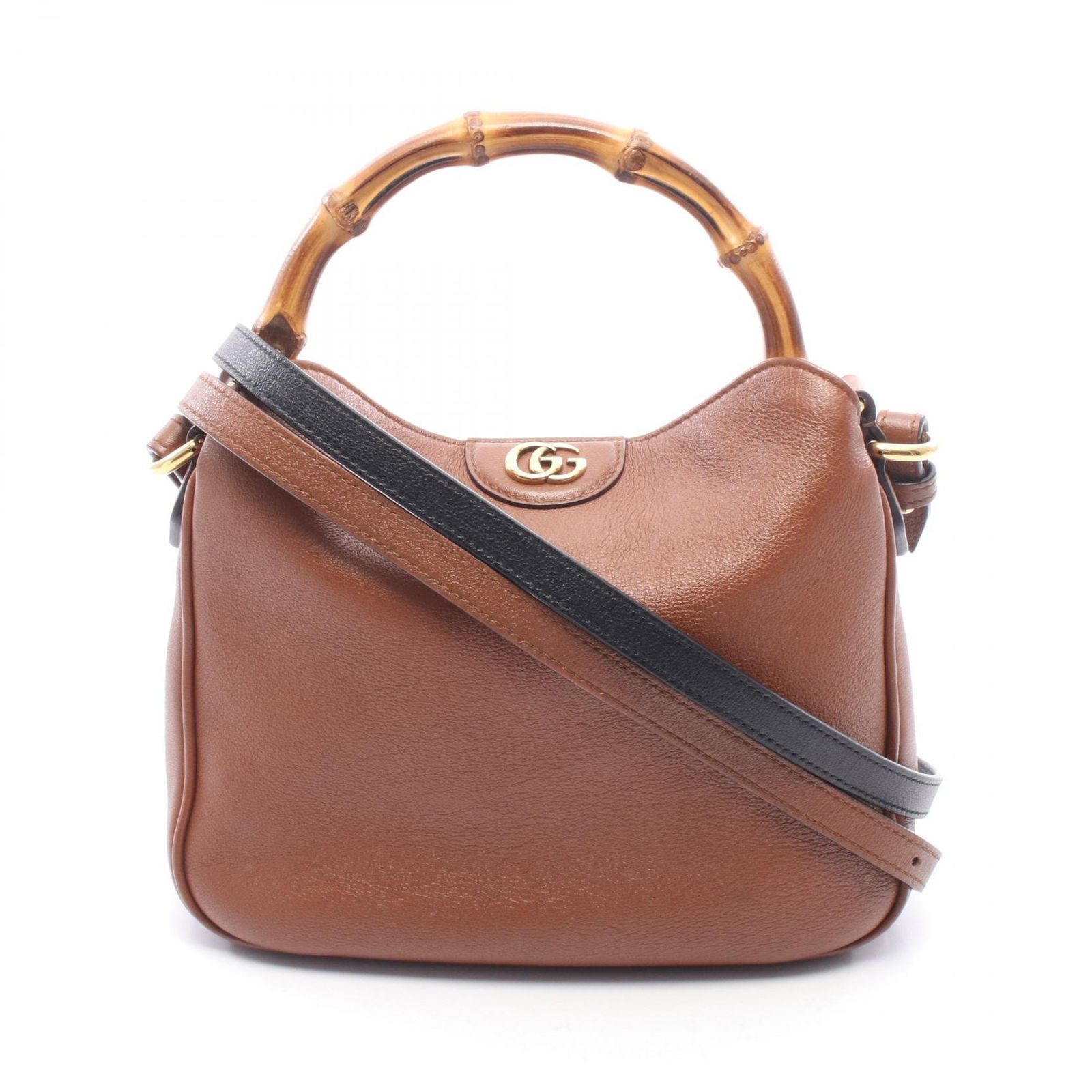 グッチ GUCCI ハンドバッグ バンブー ダイアナ スモール 2WAY 746251 ブラウン レザー ダイアナ スモール ショルダーバッグ レディース Used A