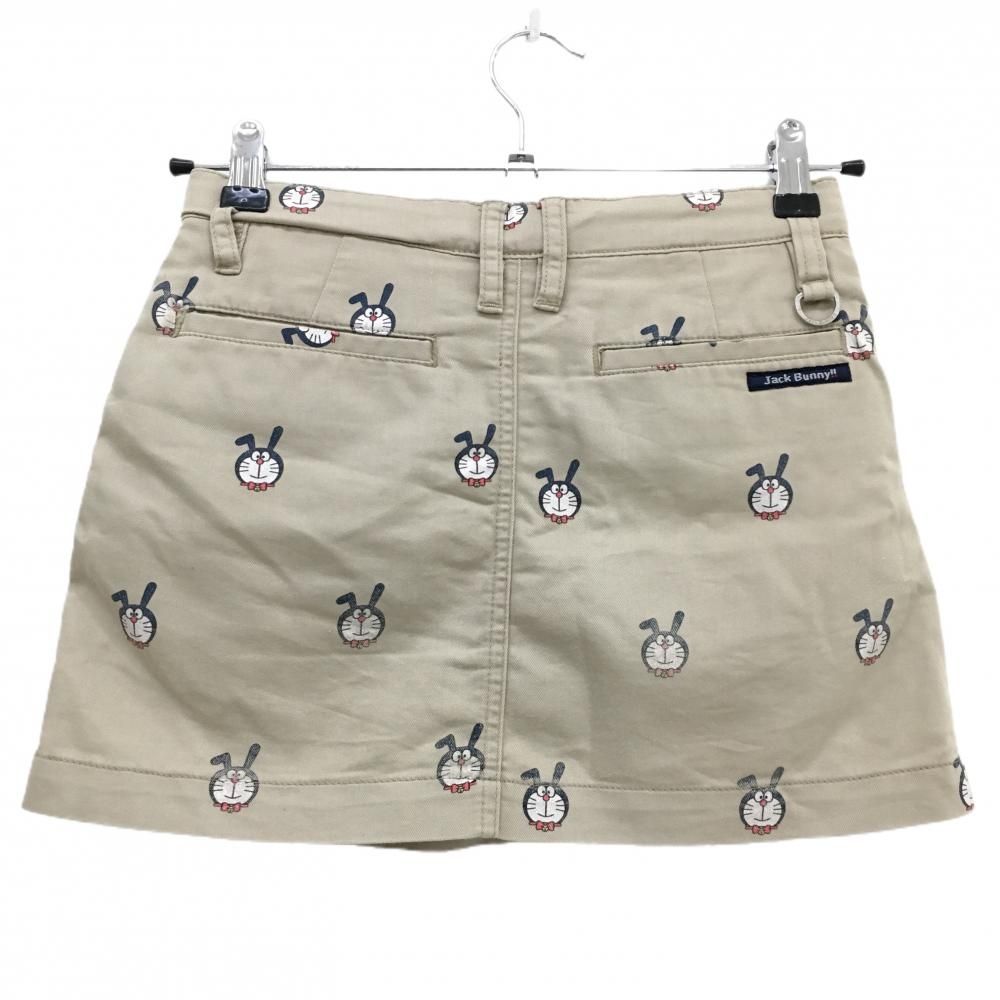ジャックバニー×ドラえもん スカート ベージュ うさ耳ドラえもん総柄