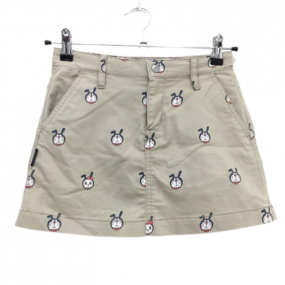 ジャックバニー×ドラえもん スカート ベージュ うさ耳ドラえもん総柄