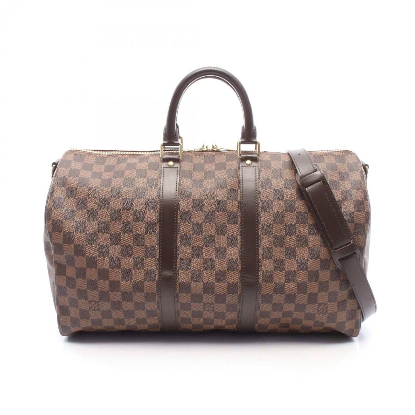 ルイ・ヴィトン LOUIS VUITTON ボストンバッグ キーポル バンドリエール45 ダミエエベヌ 2WAY N41428 PVCコーティングキャンバス レザー キーポル・バンドリエール45