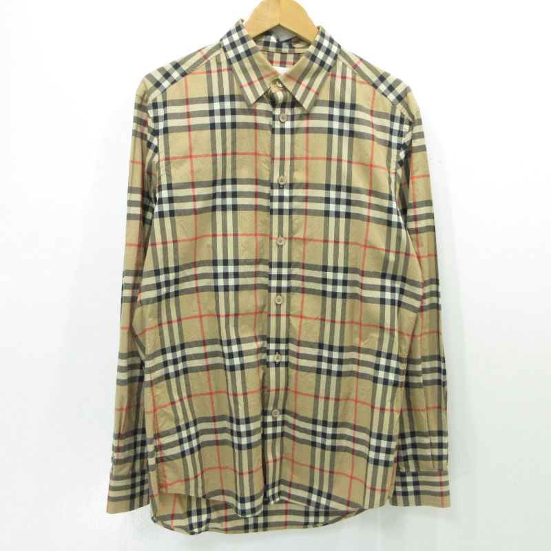 【三重本店】 中古 BURBERRY London England | バーバリーロンドンイングランド 長袖シャツ ノヴァチェック 8020863 ブラウン サイズ：S 【108】