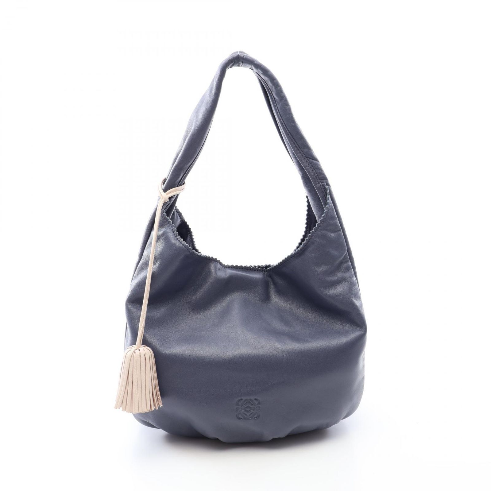 ロエベ LOEWE ショルダーバッグ ヴィエント パープルグレー レザー ヴィエント 30 レディース Used A