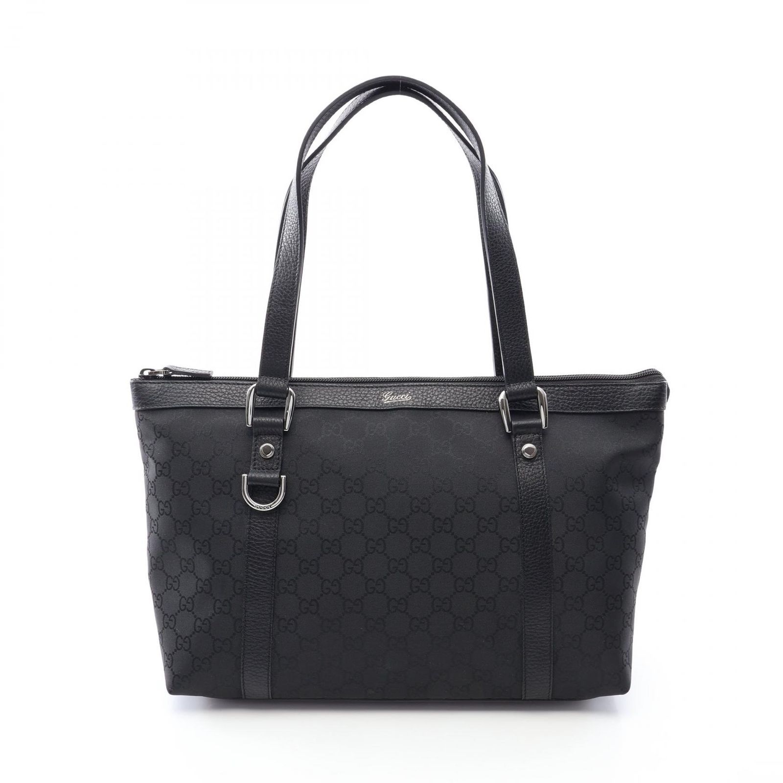 グッチ GUCCI トートバッグ アビー GGナイロン 268640 ブラック ナイロン レザー アビー トートバッグ レディース Used A