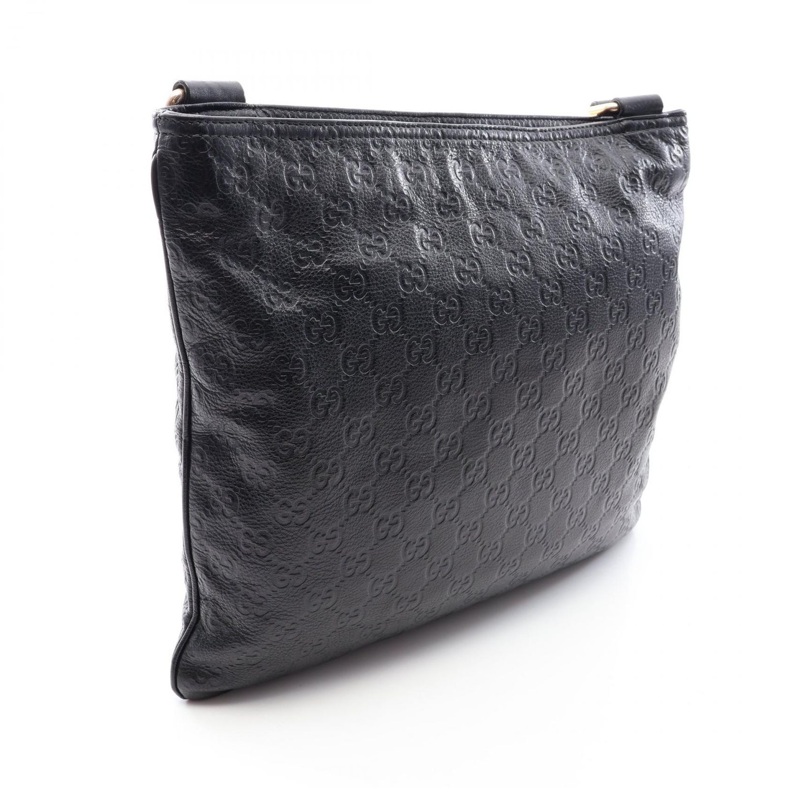 グッチ GUCCI ショルダーバッグ グッチシマ 201446 ブラック レザー