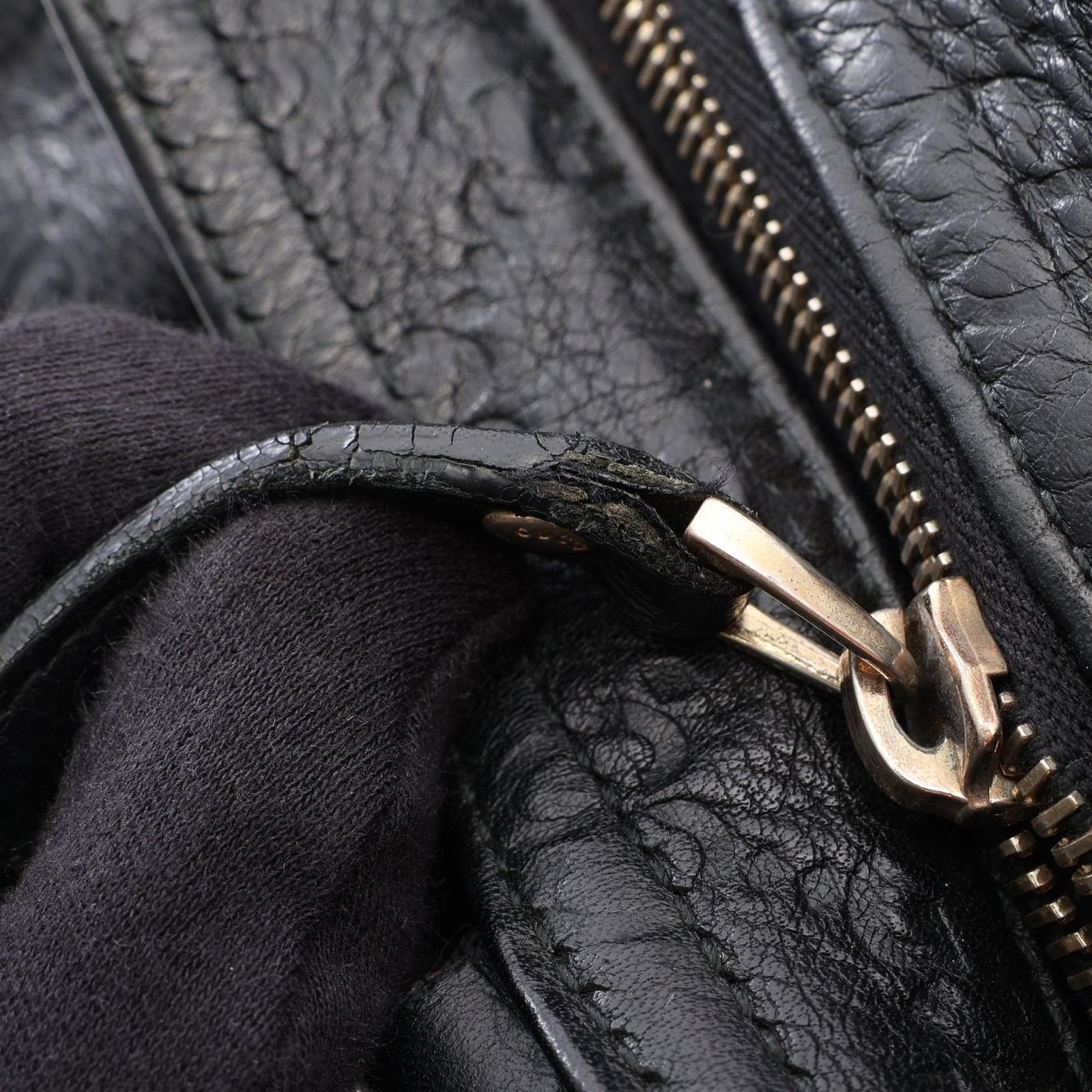 グッチ GUCCI ショルダーバッグ グッチシマ 201446 ブラック レザー