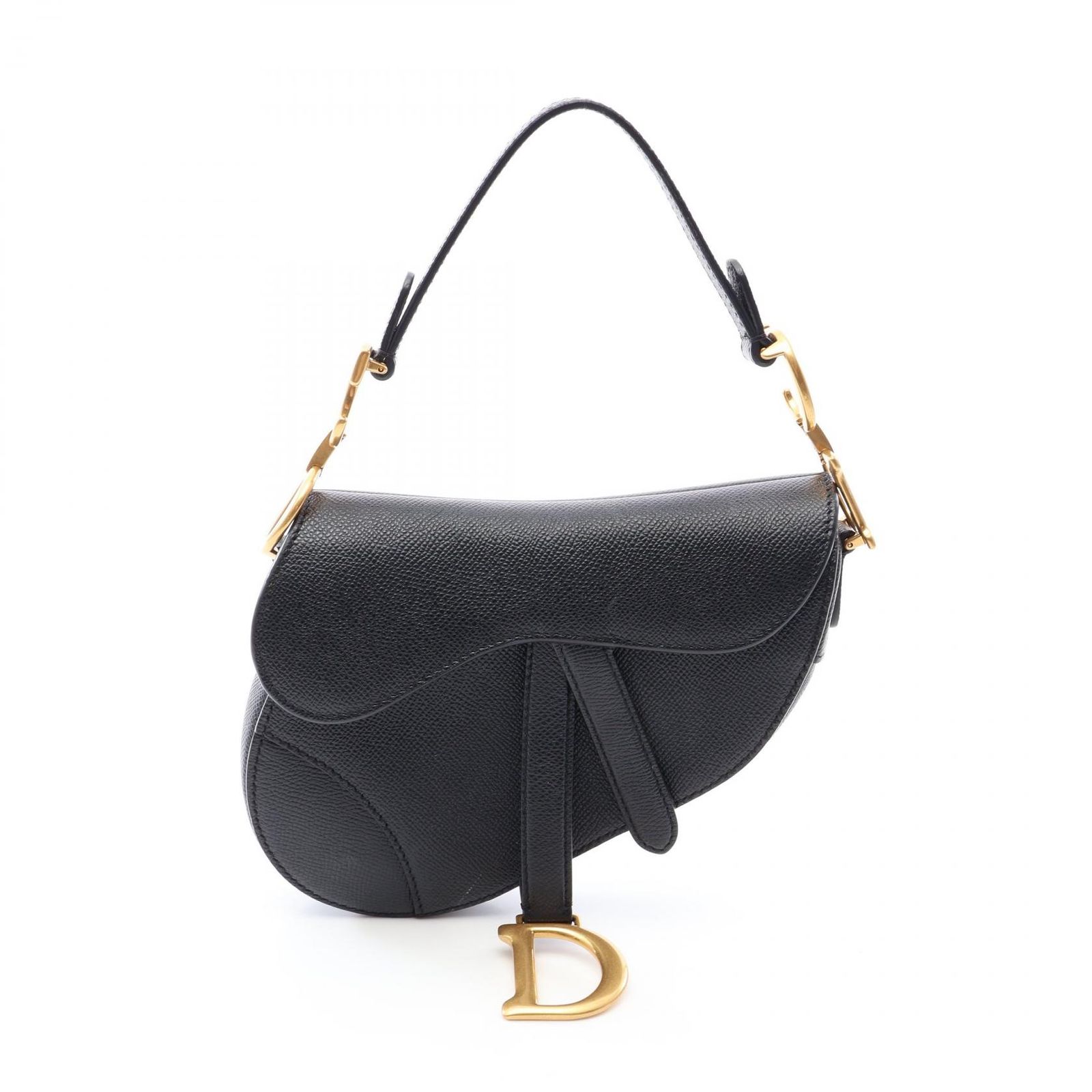 ディオール Dior ハンドバッグ SADDLE サドル ブラック レザー サドルバッグ ミニ レディース Used A 163,400円
