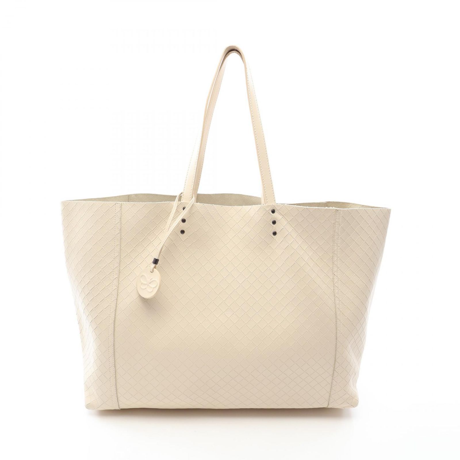 ボッテガヴェネタ BOTTEGA VENETA トートバッグ イントレッチオミラージュ パピヨン アイボリー レザー イントレッチオミラージュ トートバッグ ラージ レディース