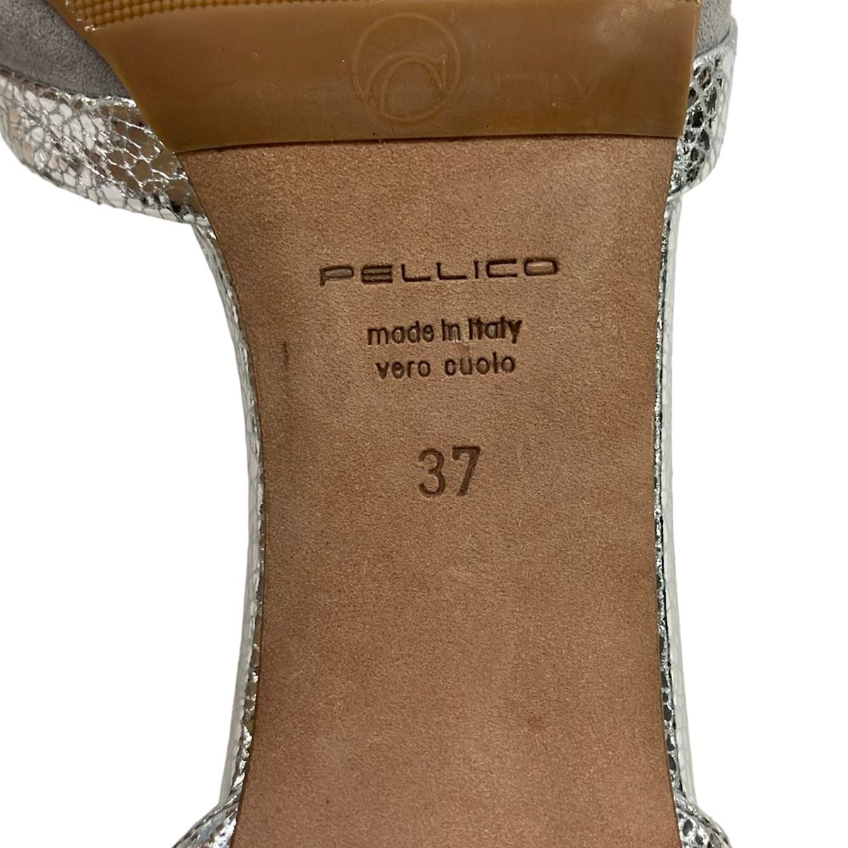 PELLICO(ペリーコ) パンプス 37 レディース - グレー×シルバー 型押し