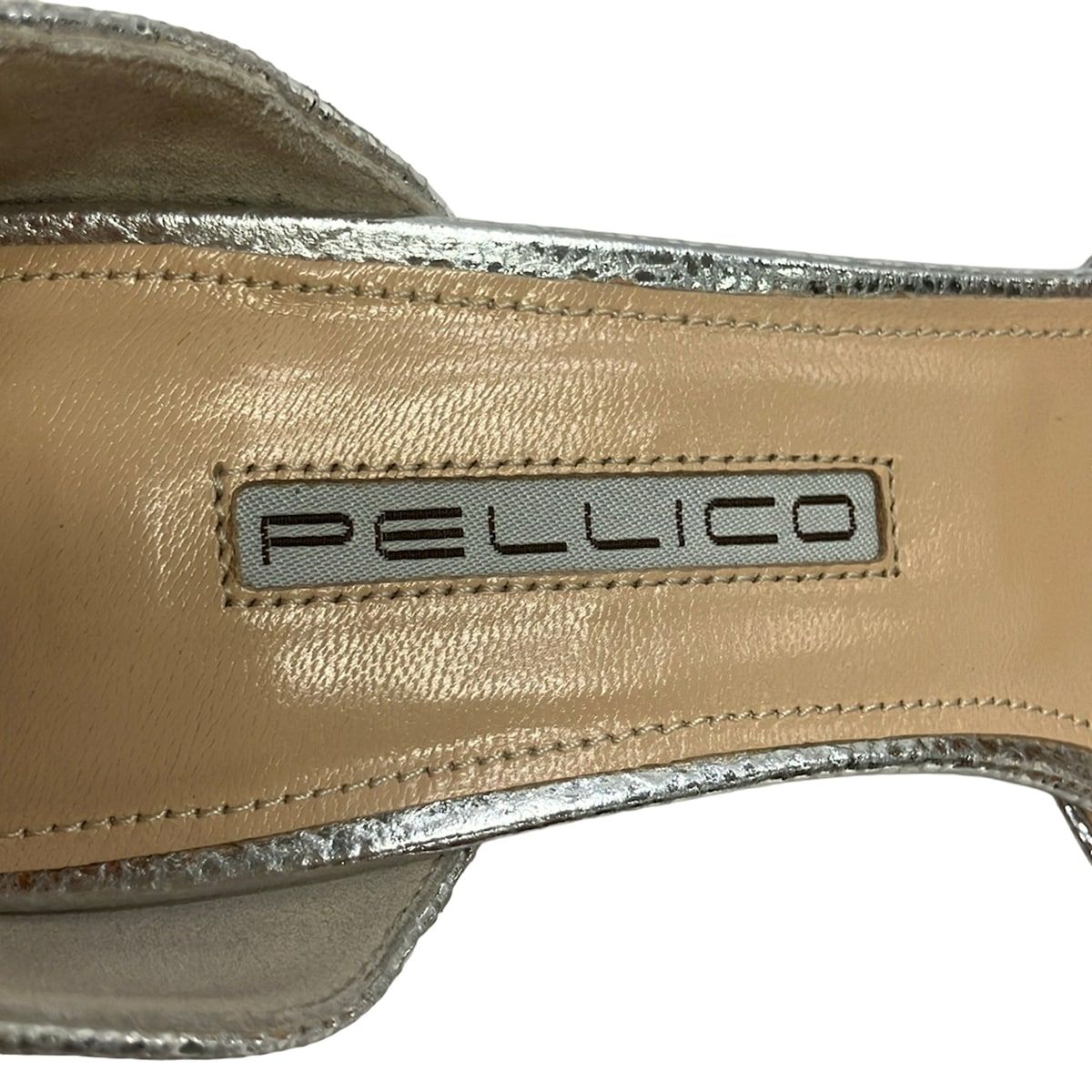 PELLICO(ペリーコ) パンプス 37 レディース - グレー×シルバー 型押し