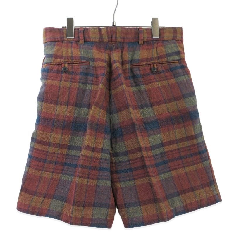 未使用 HEUGN ユーゲン MADRAS TIM SHORTS TROUSER103 ショートパンツ マドラスチェック コットンリネン レッド 2  99001308 未使用 HEUGN ユーゲン MADRAS TIM SHORTS TROUSER103 ショートパンツ