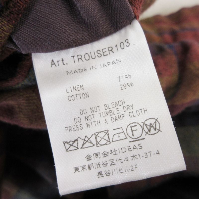 未使用 HEUGN ユーゲン MADRAS TIM SHORTS TROUSER103 ショートパンツ