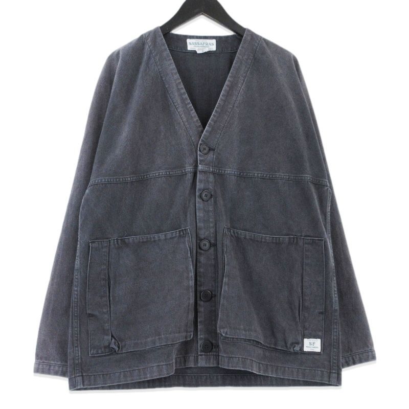 SASSAFRAS ササフラス Digs Crew Carde Jacket Slab Back Satin