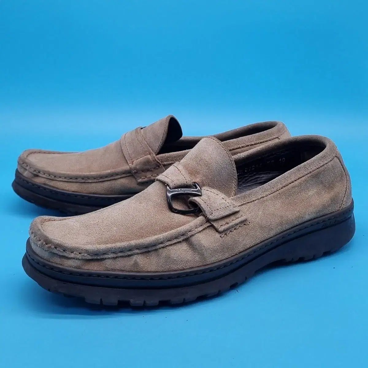 FERRAGAMO フェラガモ スウェード メンズ ローファー 280-285