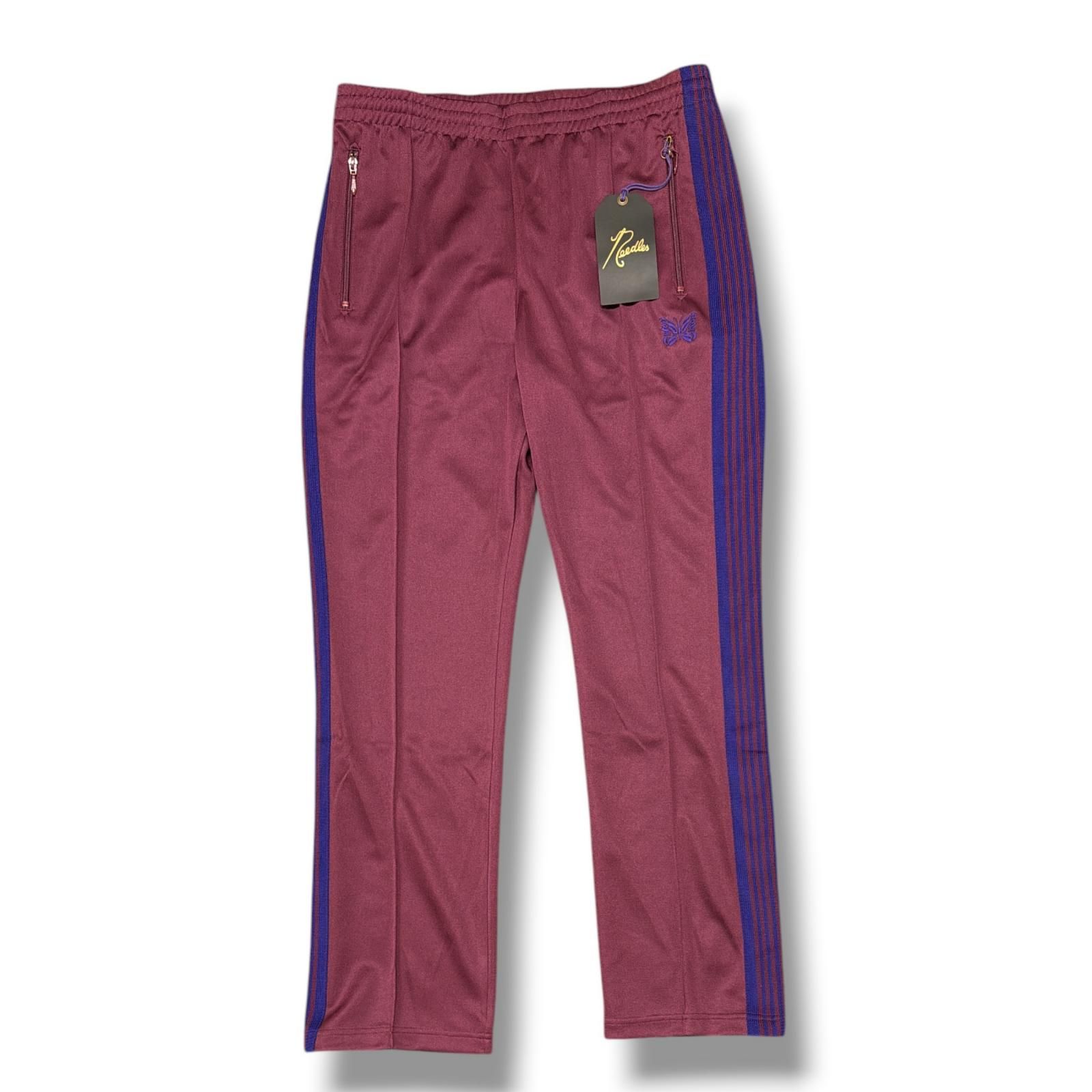 Needles Narrow Track Pant-Poly Smooth ナロートラックパンツ イージーパンツ ジャージ ニードルス NS247 ボルドー L （19075M）
