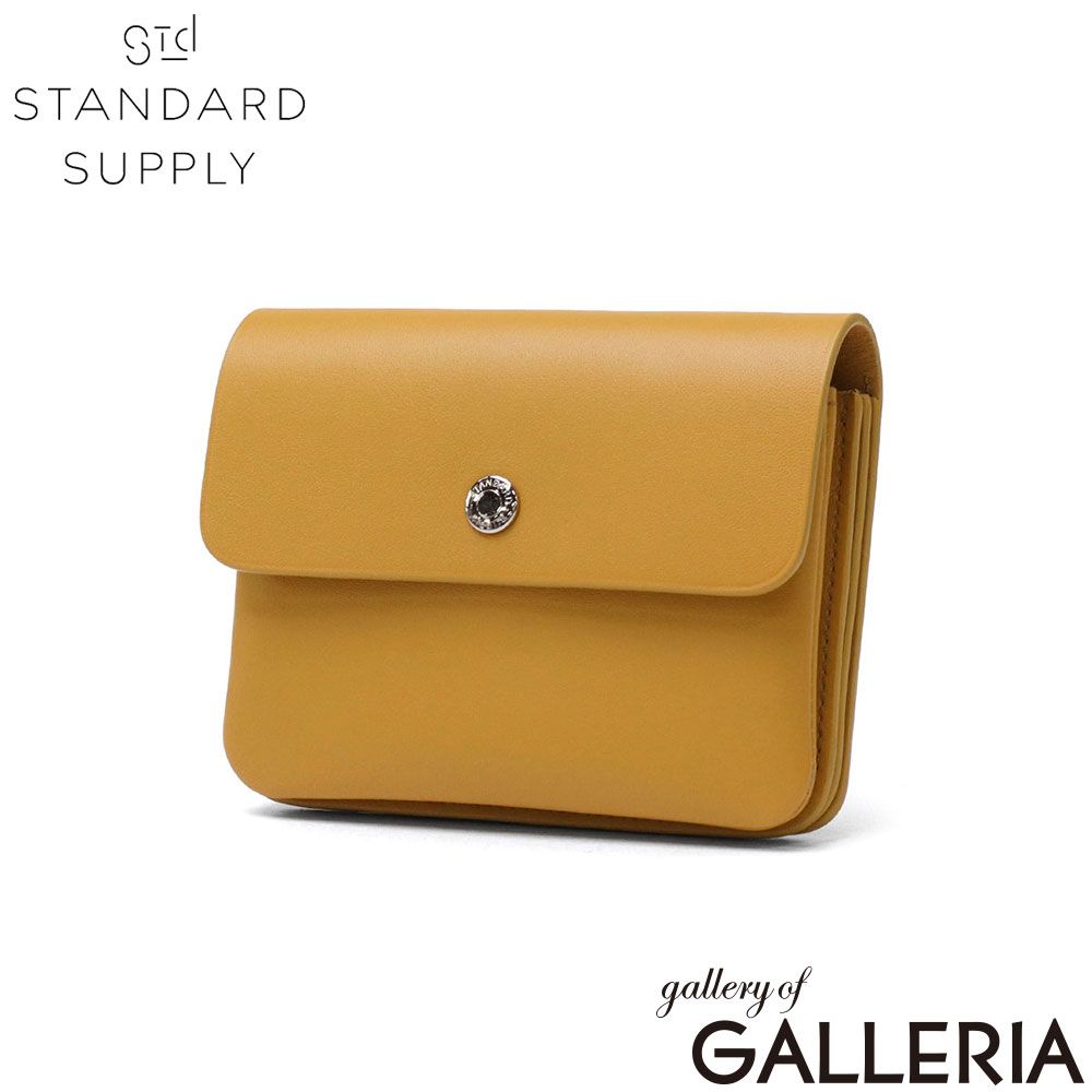 【正規取扱店】 スタンダードサプライ 二つ折り財布 メンズ レディース 財布 ブランド STANDARD SUPPLY 本革 革 レザー 小銭入れ カード かぶせ 二つ折 おしゃれ 日本製 PAL FLAP WALLET MUSTARD