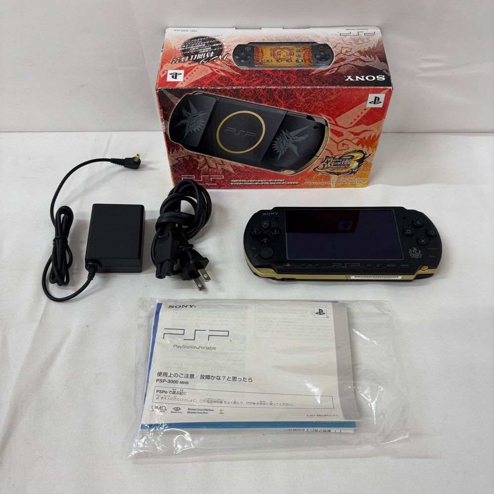 ◆SONY ソニー PSP-3000 モンスターハンター3rd ハンターズモデル バッテリー3300mAｈ 1034