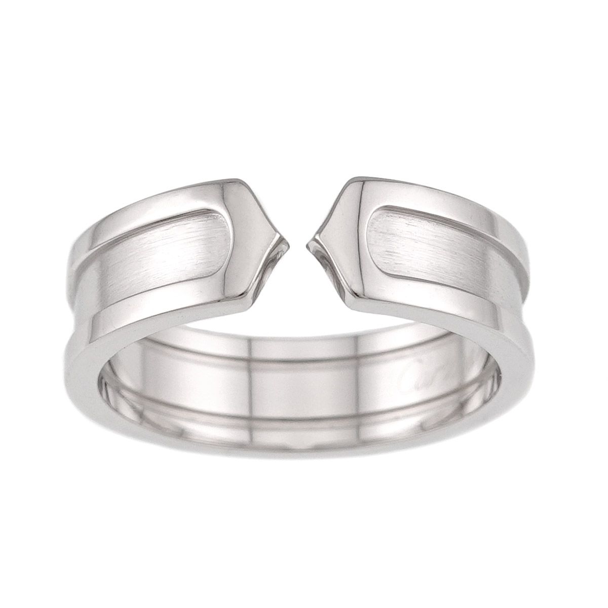 カルティエ Cartier C2 スモール SM #62 リング K18 WG ホワイト