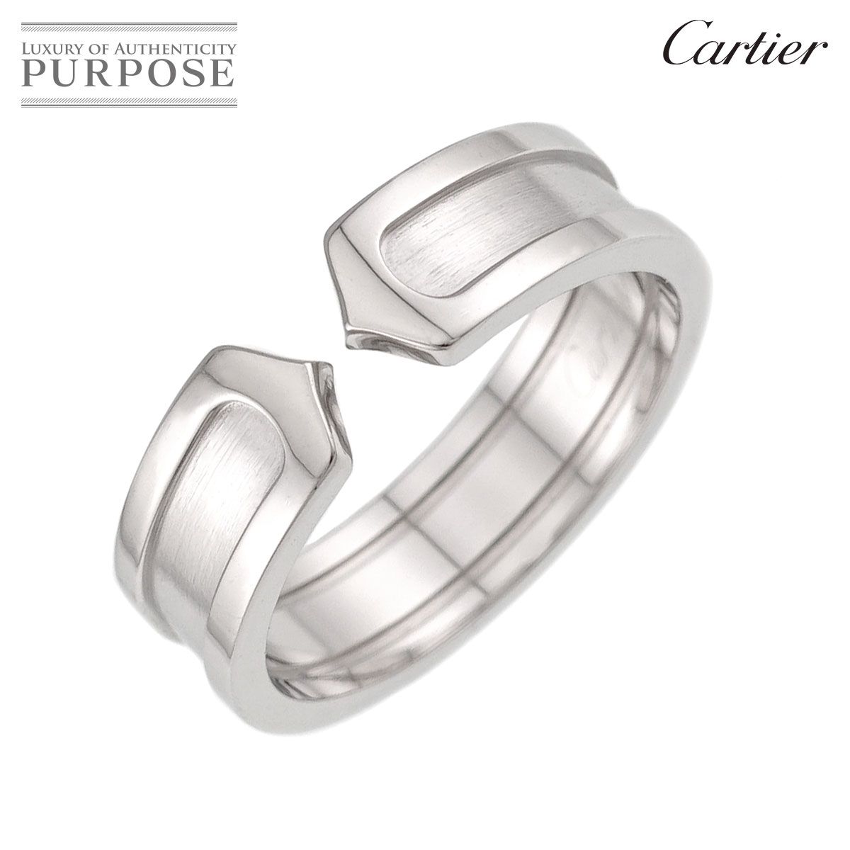 カルティエ Cartier C2 スモール SM #62 リング K18 WG ホワイト