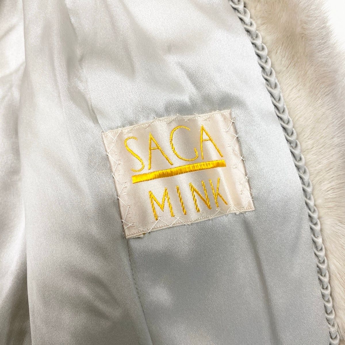 40g13 SAGA MINK サガミンク 毛皮コート 超ロングコート 110cm パール
