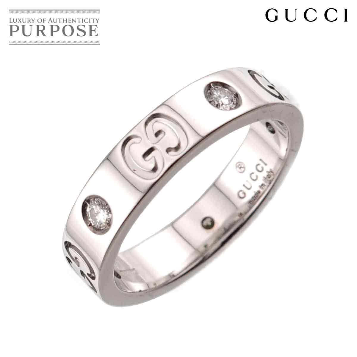 グッチ GUCCI アイコン #9 リング ダイヤ K18 WG ホワイトゴールド 750 指輪 ICON Ring 90328826