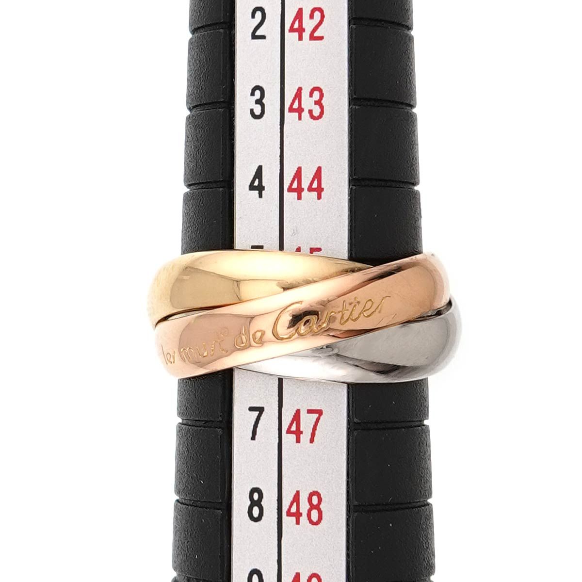 カルティエ Cartier トリニティ ミディアム MM #47 リング K18 YG WG