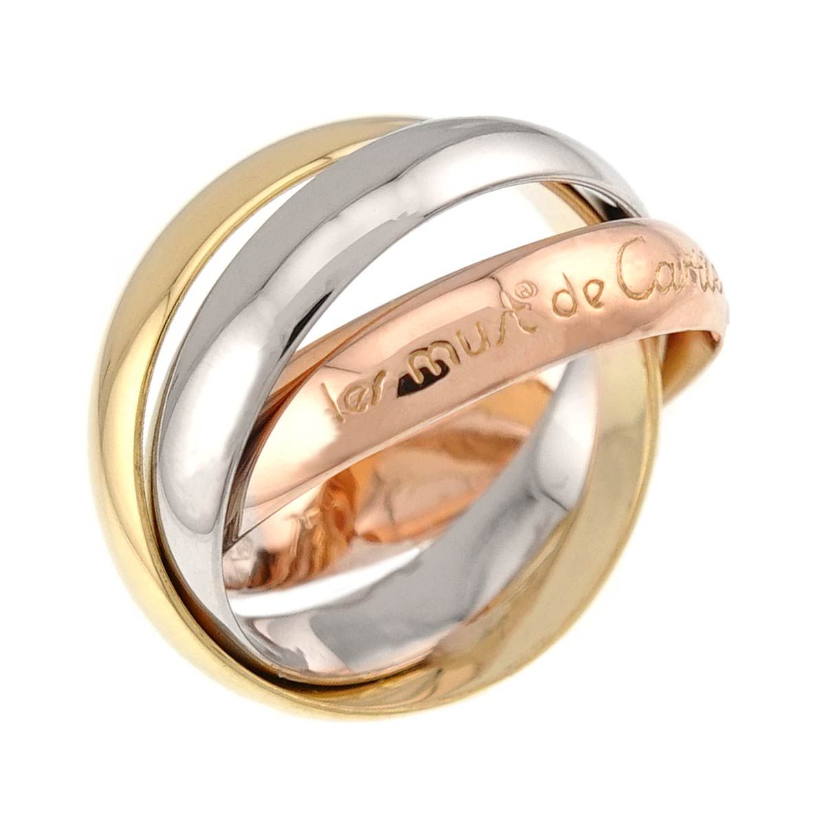 Cartier スリーカラー　トリニティリング 47 カルティエ Cartier トリニティ ミディアム MM #47 リング K18 YG WG