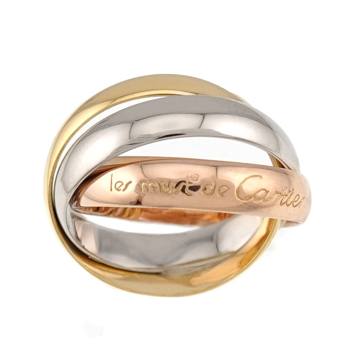 カルティエ Cartier トリニティ ミディアム MM #47 リング K18 YG WG