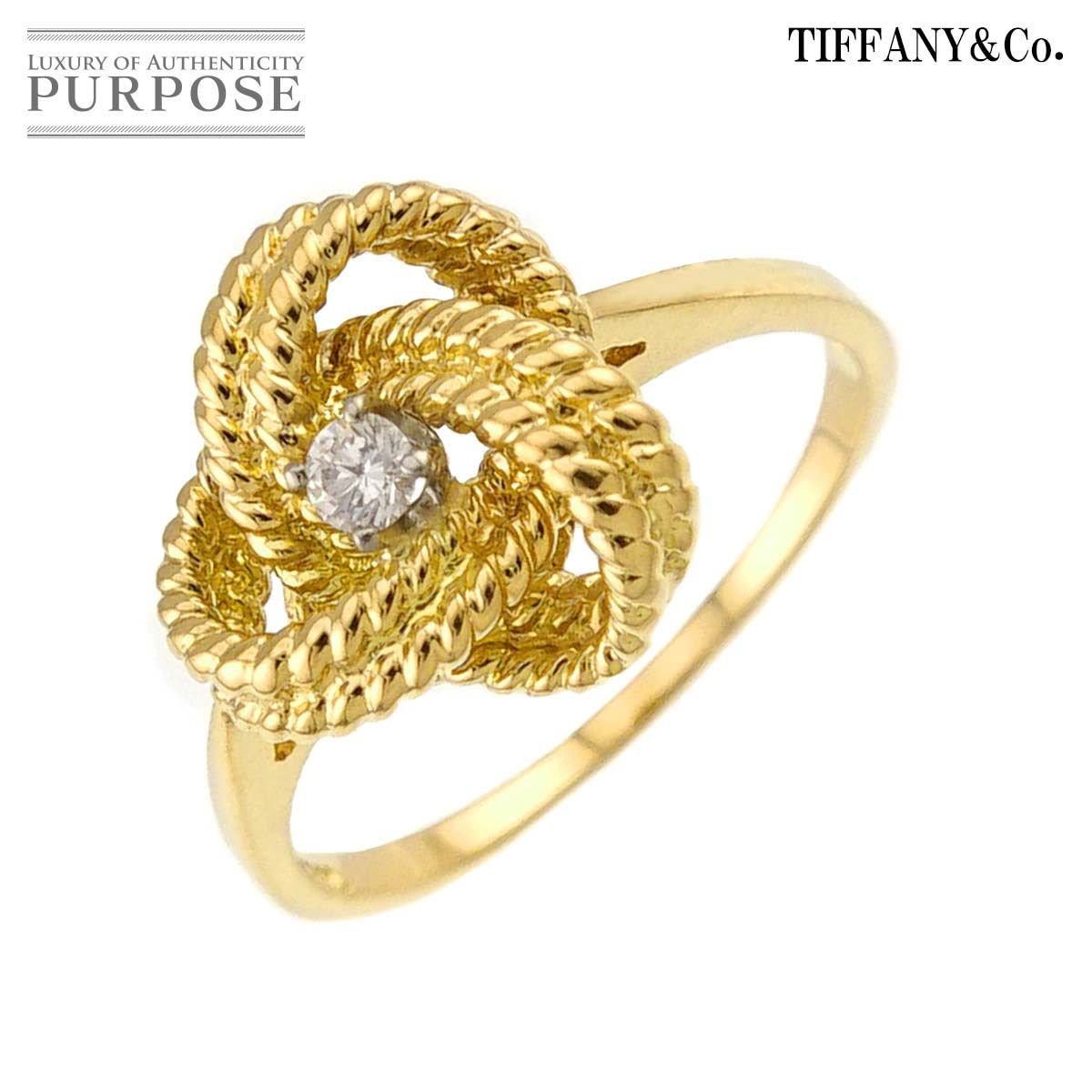ティファニー TIFFANY&Co. ツイスト ノット 12.5号 リング ダイヤ K18 