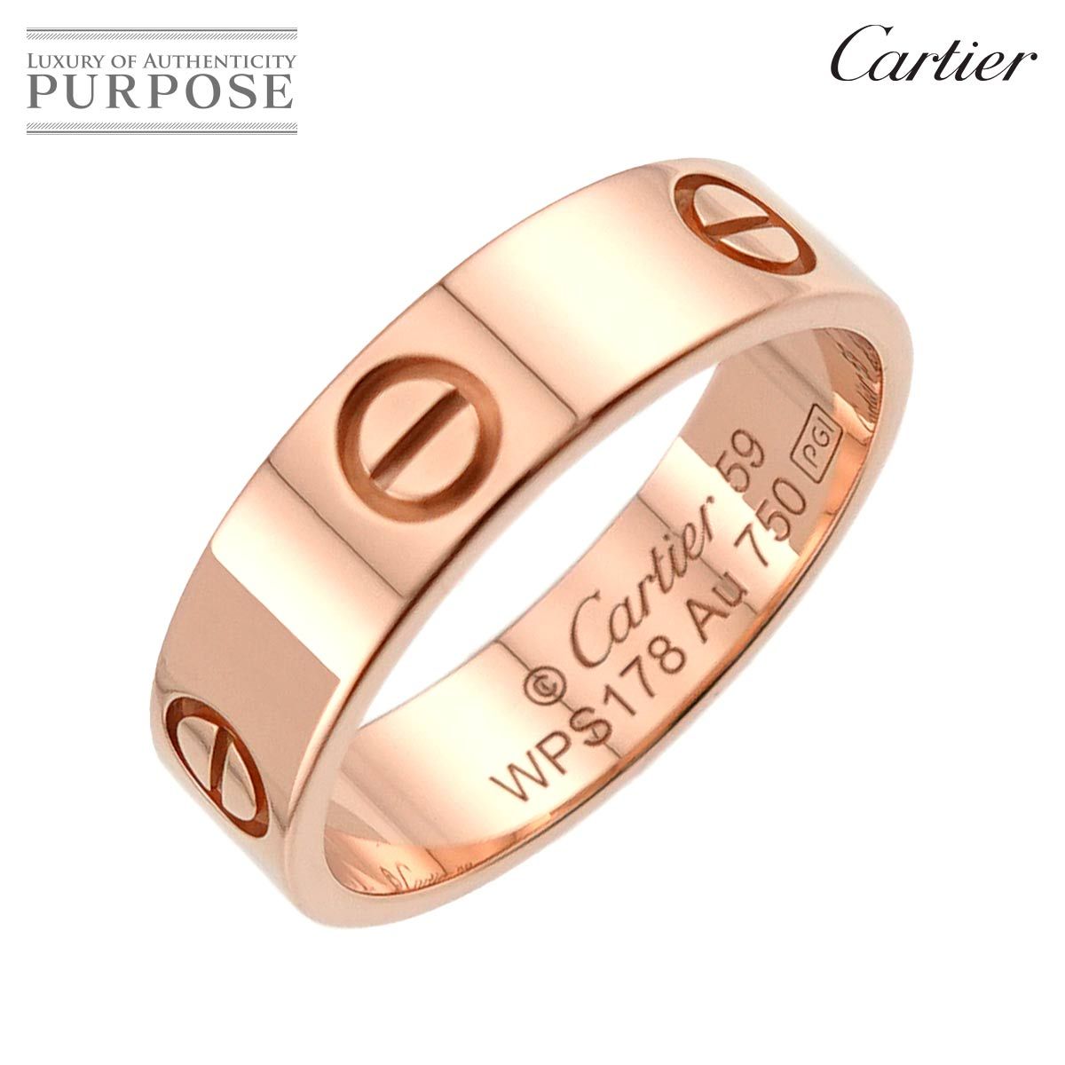カルティエ Cartier ラブ #59 リング K18 PG ピンクゴールド 750 指輪 Love Ring【証明書付き】 90330360 103,000円
