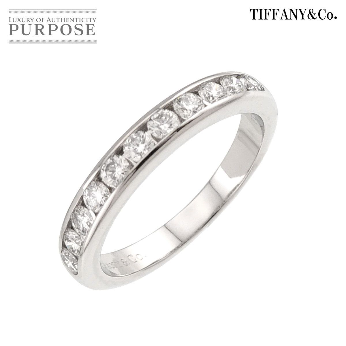 ティファニー TIFFANY&Co. ハーフ サークル 8.5号 リング ダイヤ Pt プラチナ 指輪 Diamond Ring 90332274