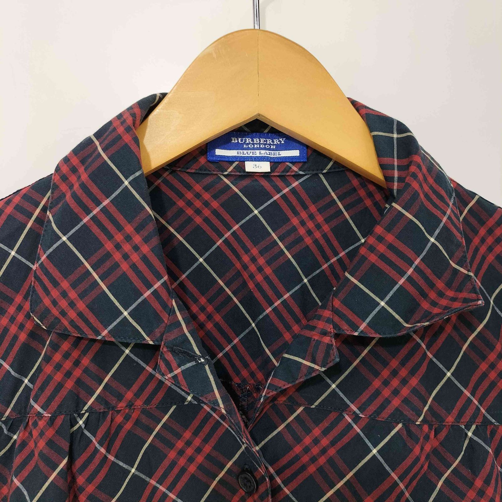 バーバリーブルーレーベル BURBERRY BLUE LABEL ホース刺繍 フリル