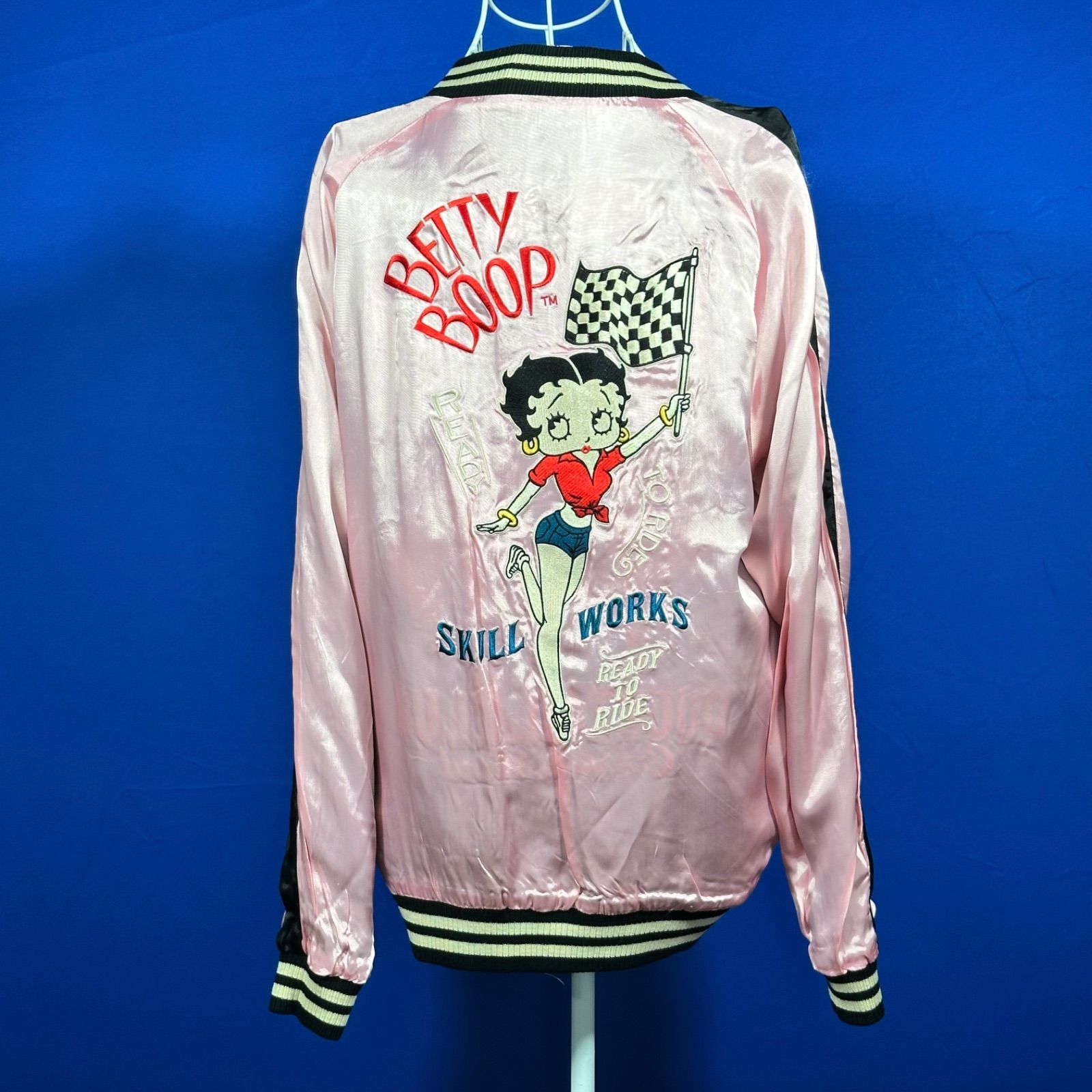 新品 SKULL WORKS × BETTY BOOP（ベティブープ）柄刺繍 リバーシブル